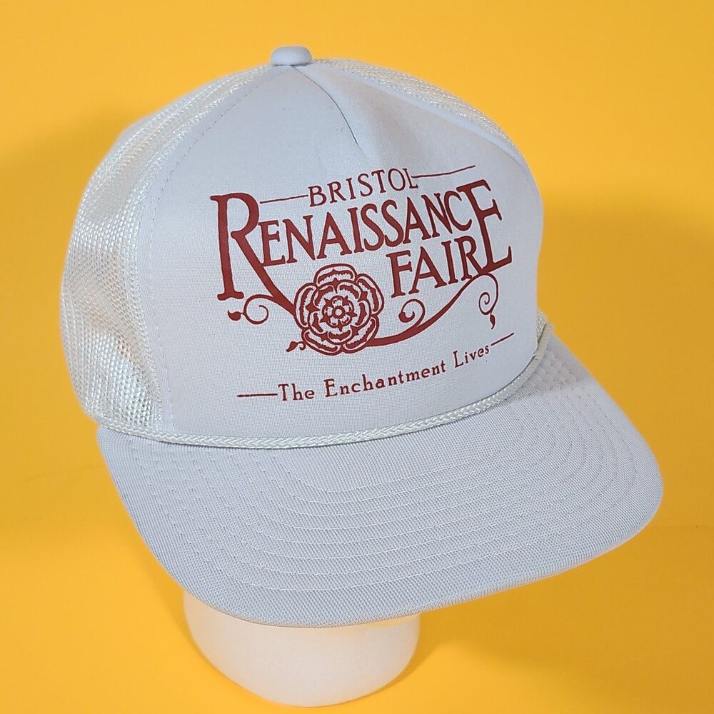 Bristol Renaissance Faire Trucker Hat Cap Rope Front Mesh Foam Wisconsin Vintage